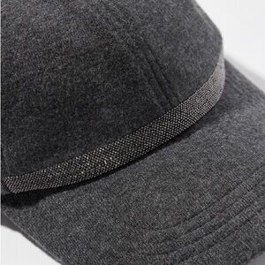 Cashmere Blend Baseball Cap.